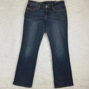 Lucky Brand Womens Jeans Midrise Flare Dungarees‎ Blue Denim Medium Wash 8